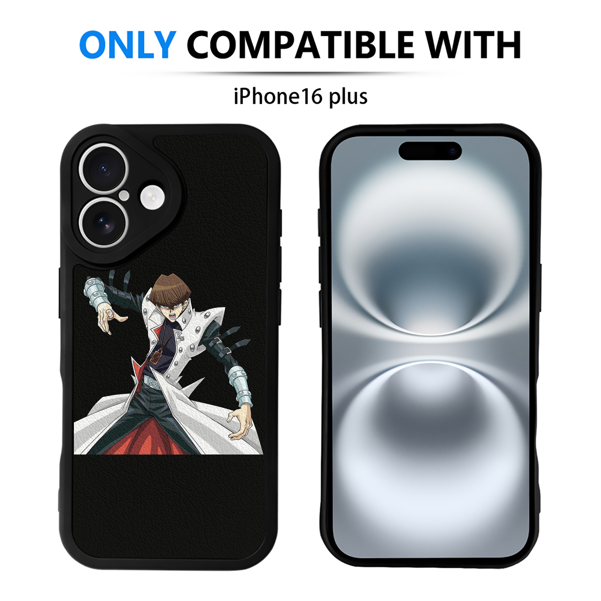 （画像用） 遊☆戯☆王 Yu-Gi-Oh! 【iPhone 16シリーズ対応】シリコンスマホケース（レザー調） 材質：シリコン